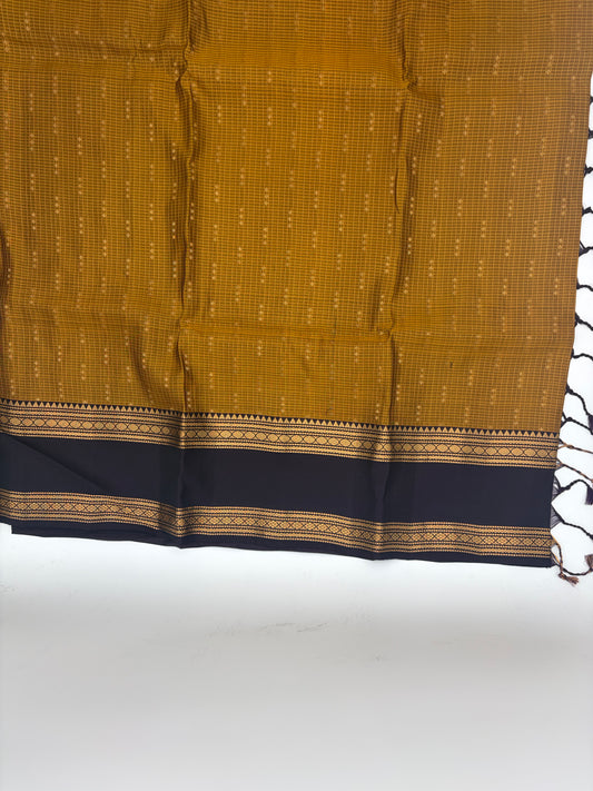 Vintage Style Kanjivaram Saree in Earthy Colors