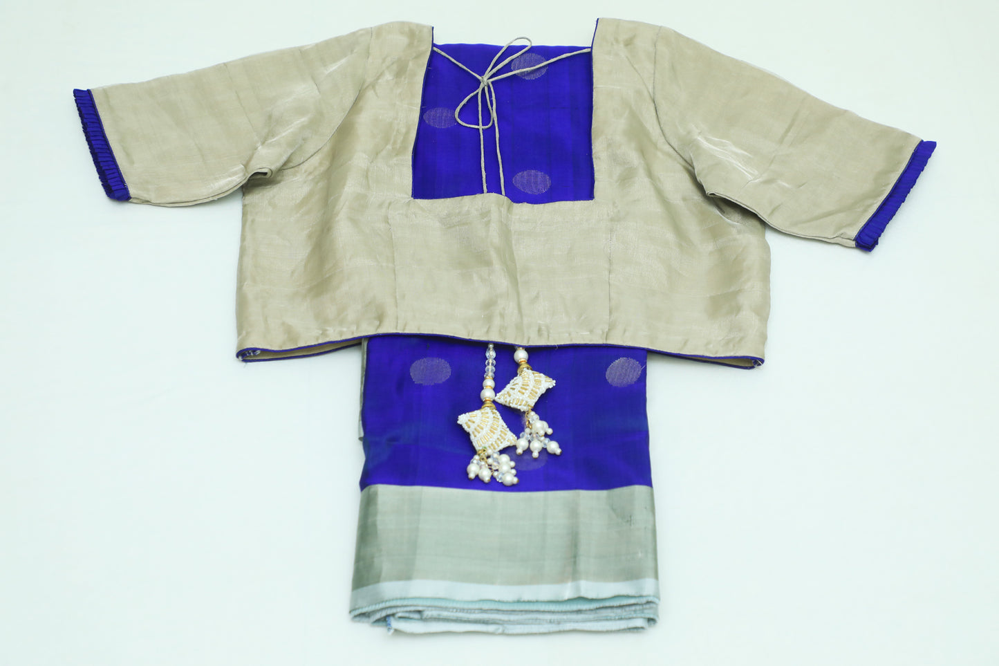 Handwoven Uppada Silk Saree in Royal Blue