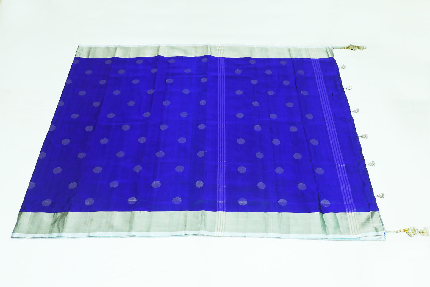 Handwoven Uppada Silk Saree in Royal Blue