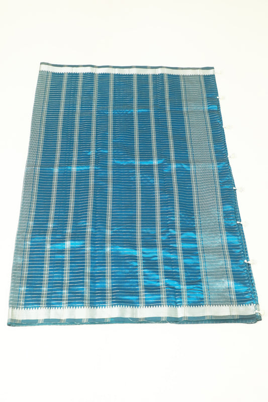 Handwoven Mangalagiri Silk Saree in Blue