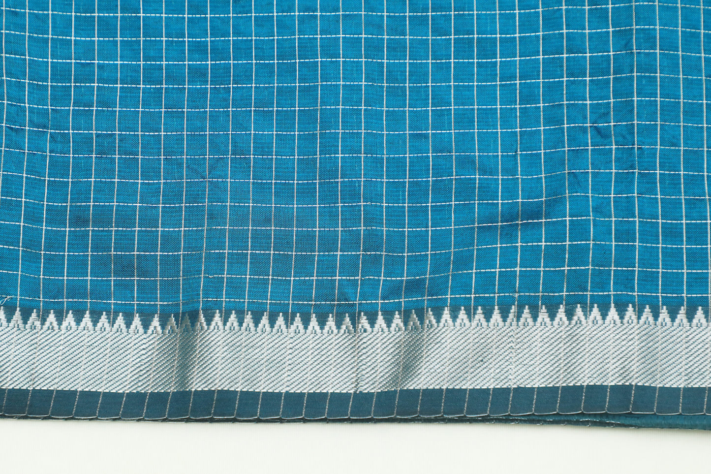 Handwoven Mangalagiri Silk Saree in Blue
