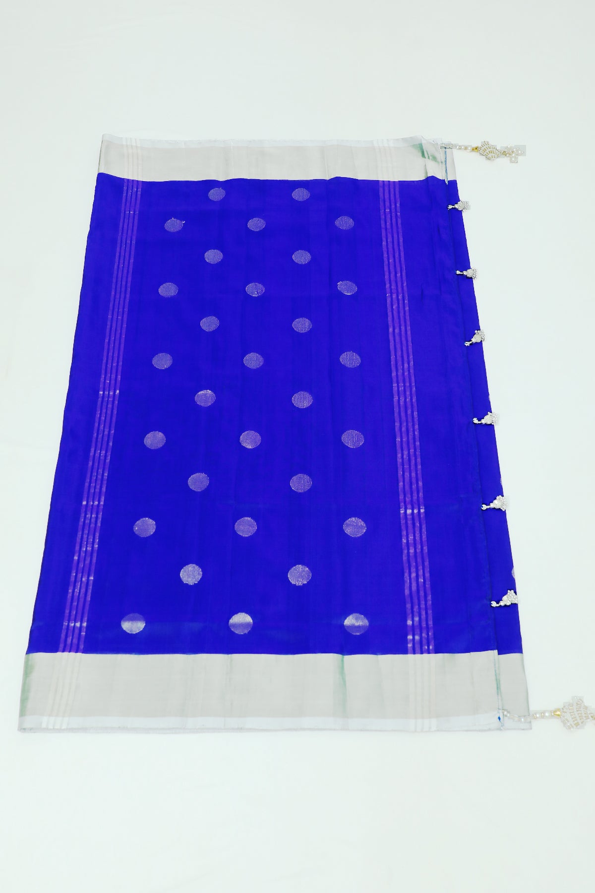 Handwoven Uppada Silk Saree in Royal Blue