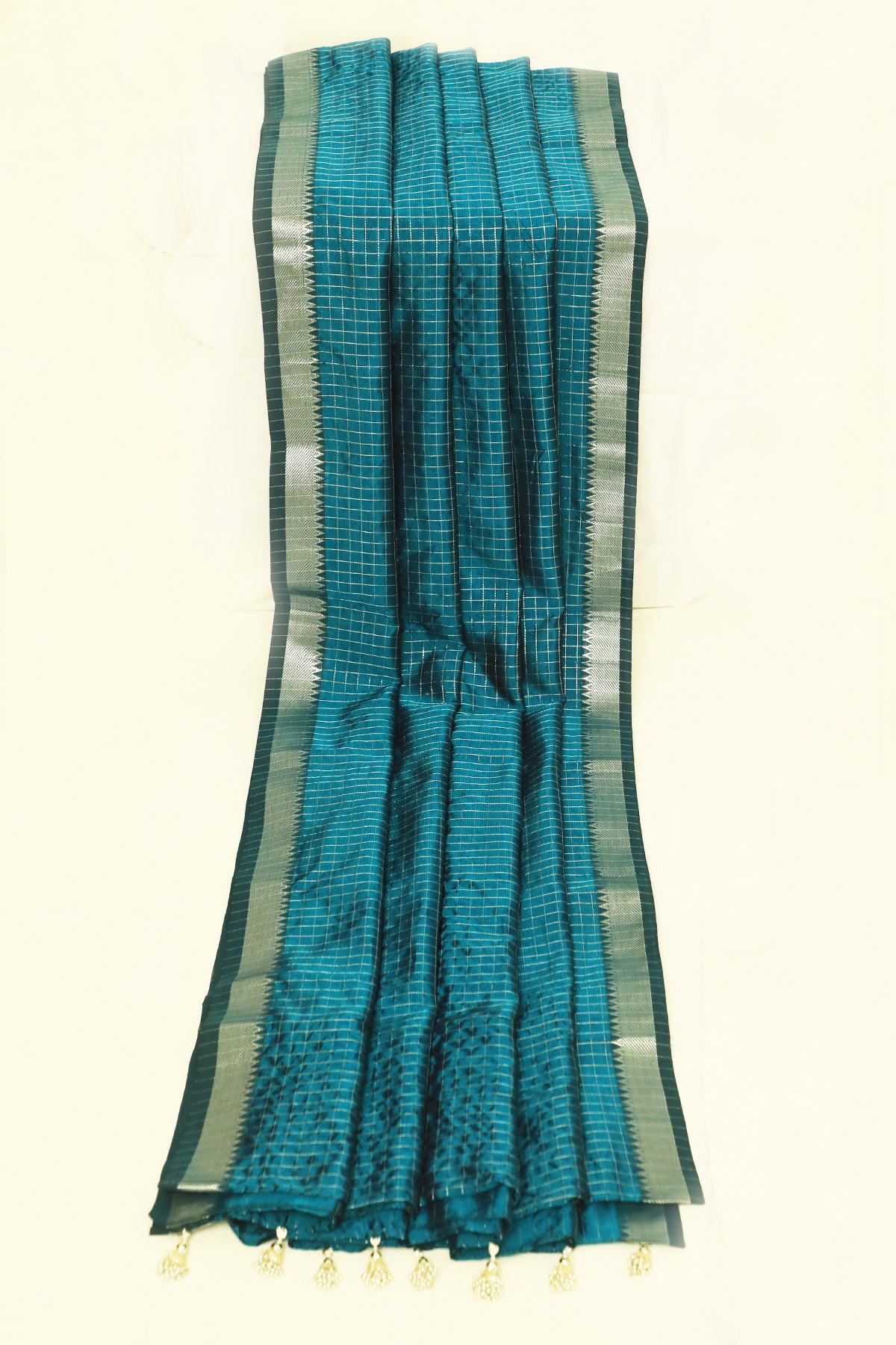 Handwoven Mangalagiri Silk Saree in Blue