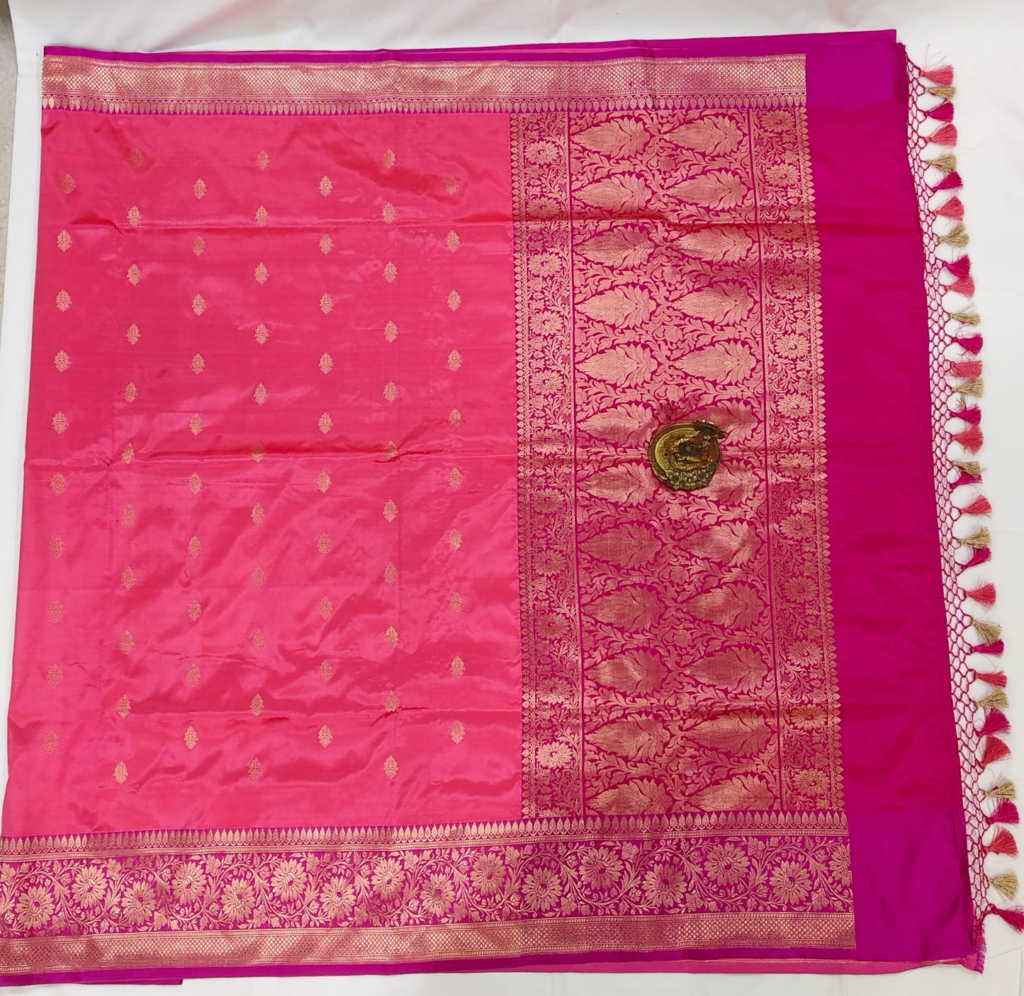 Benaras Katan Silk Saree in Pink