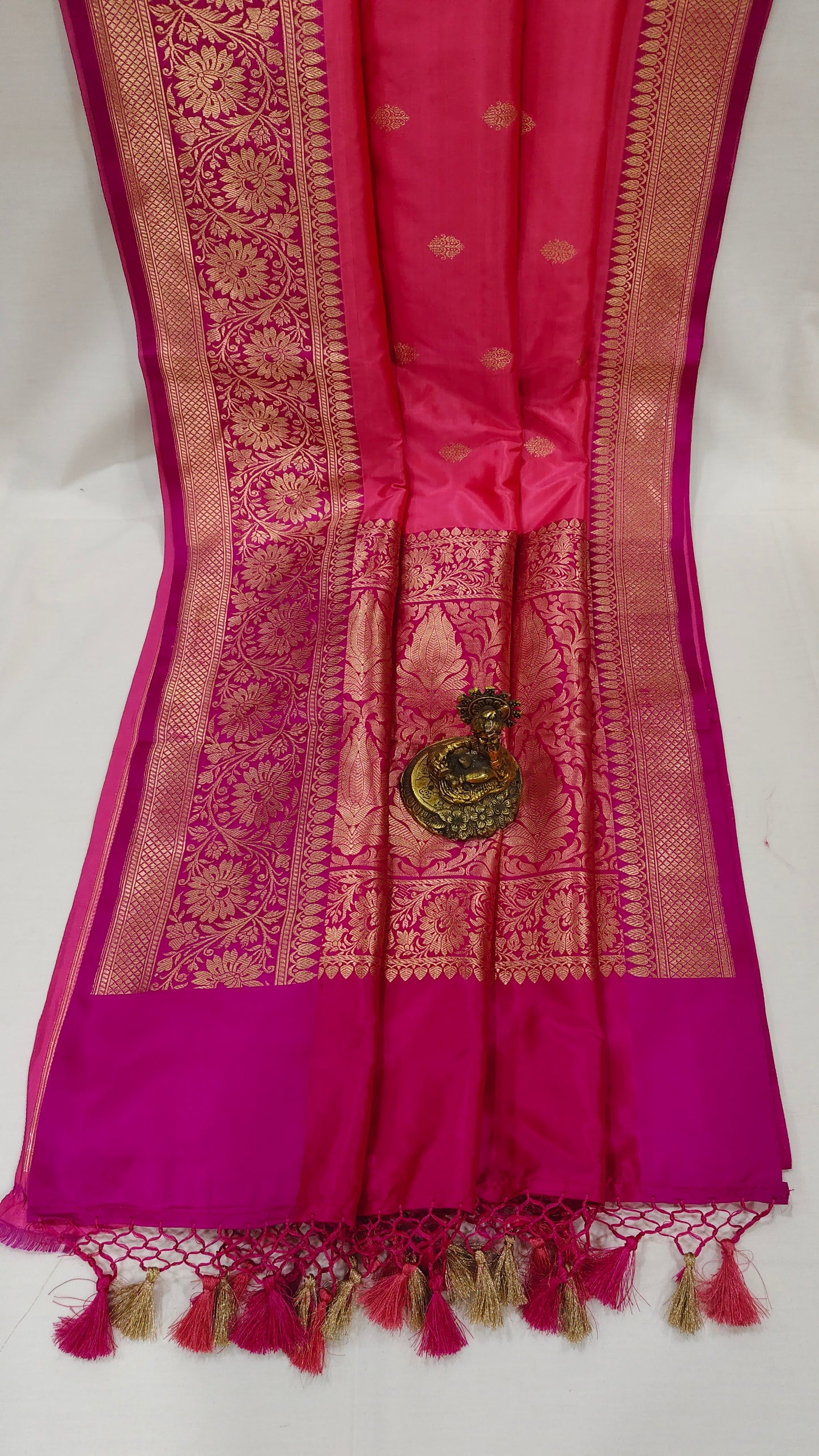 Benaras Katan Silk Saree in Pink
