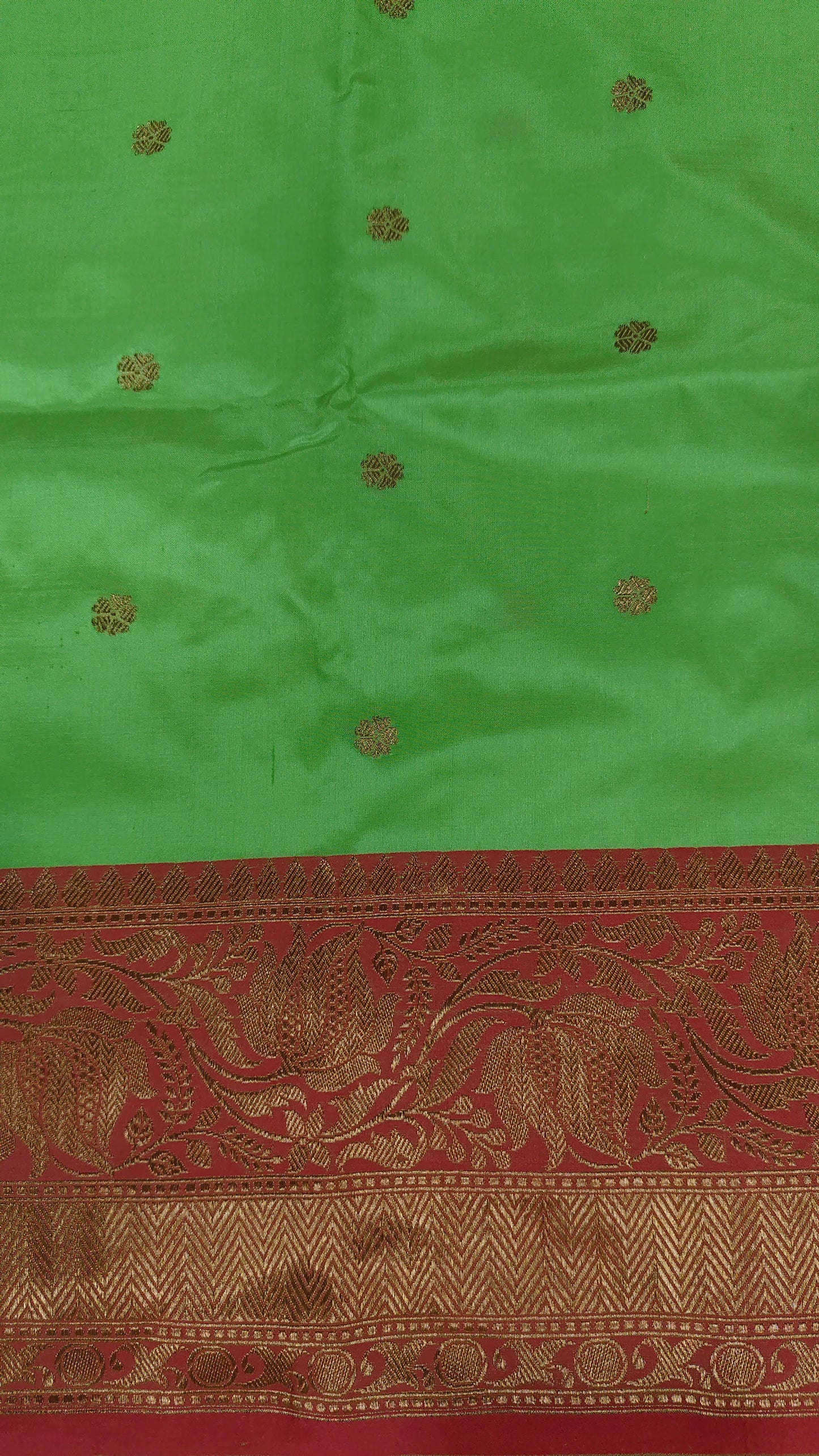 Benaras Katan Silk Saree in Pista Green