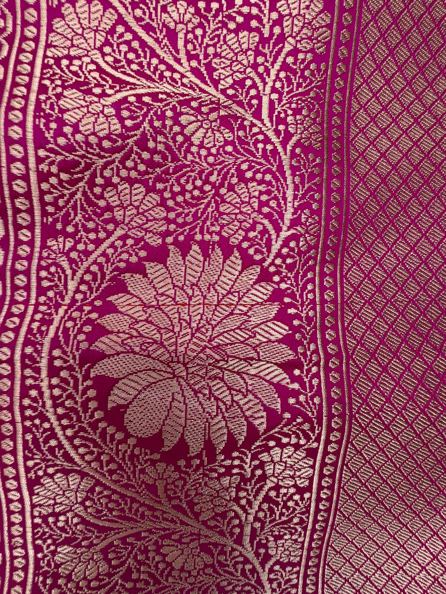 Handwoven Venkatagiri Silk Saree in Flame Red