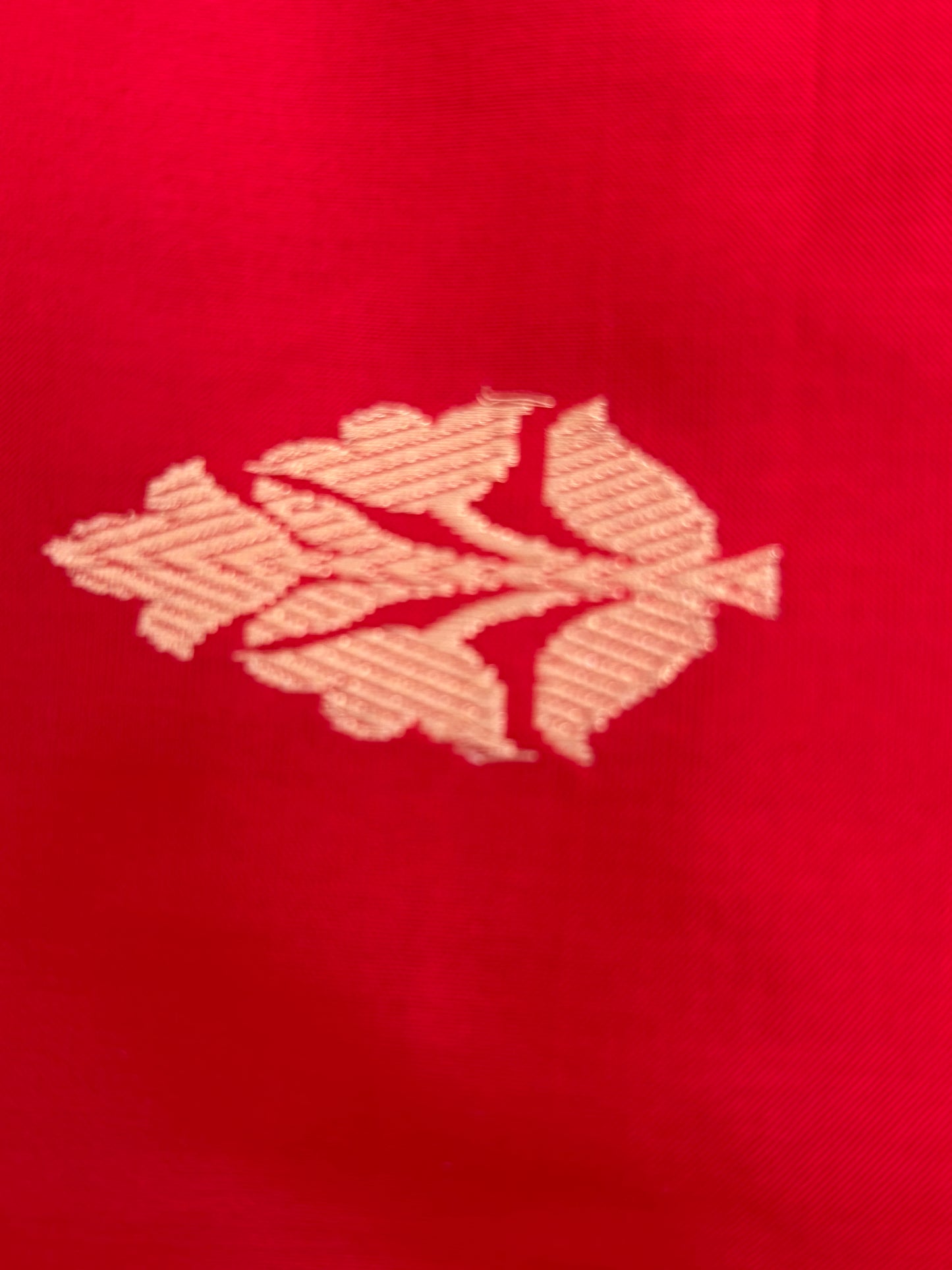 Handwoven Venkatagiri Silk Saree in Flame Red