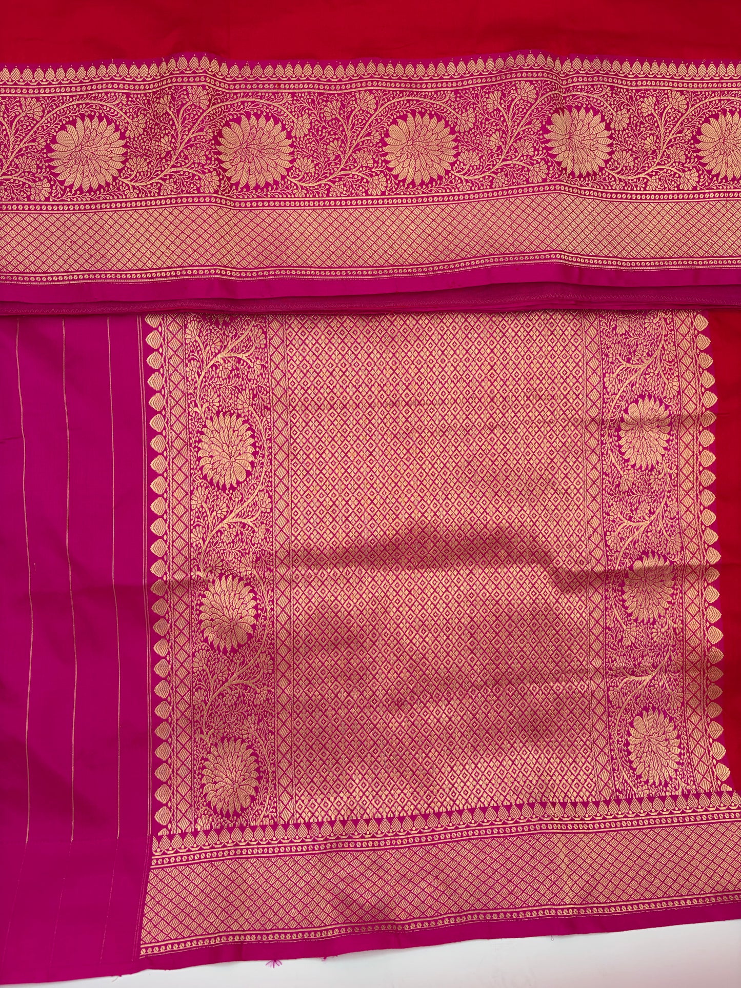 Handwoven Venkatagiri Silk Saree in Flame Red