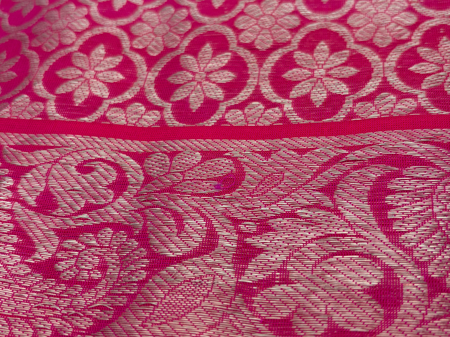 Handwoven Venkatagiri Silk Saree in Flame Red