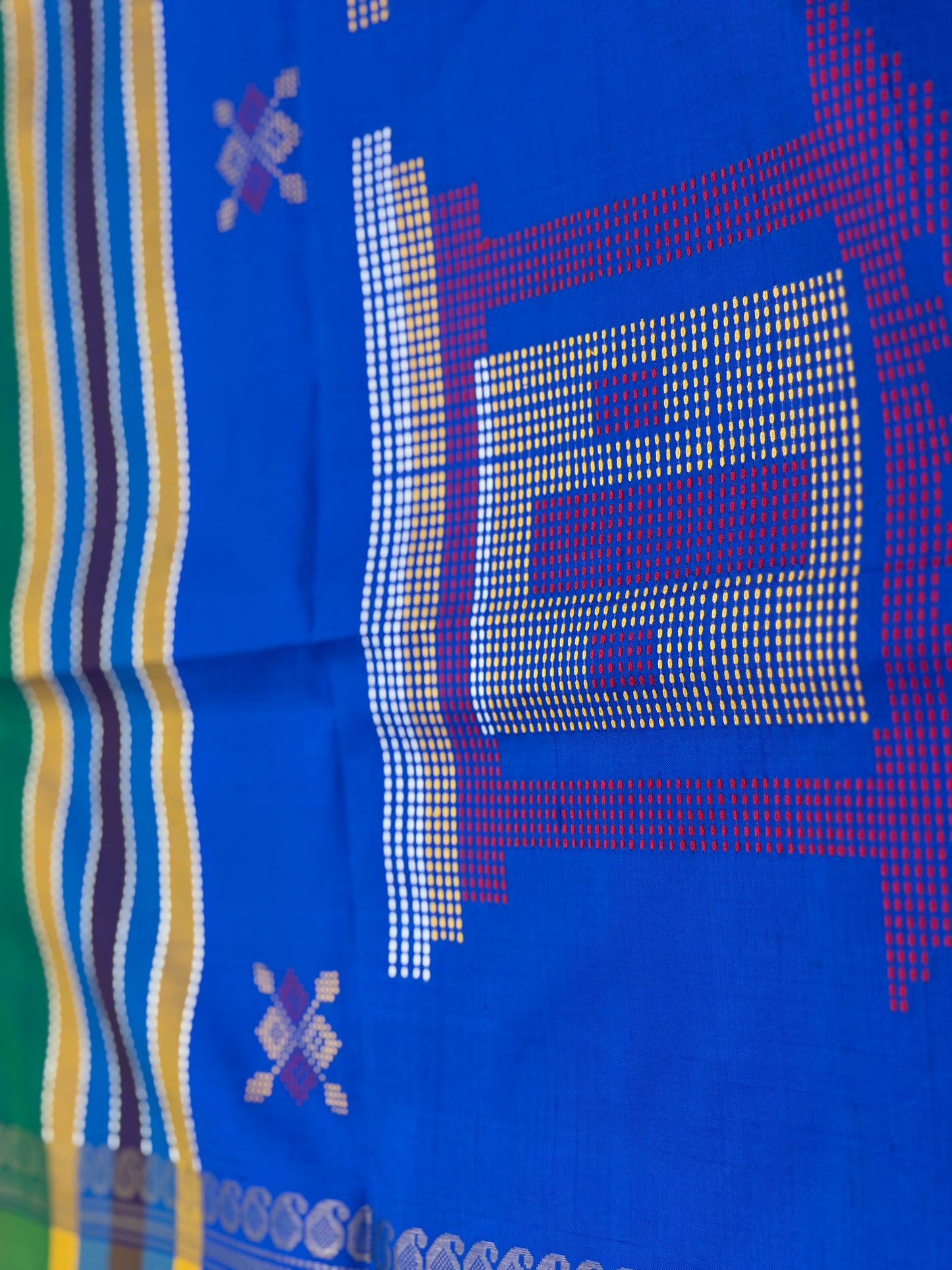 Handwoven Bomkai Odisha Saree in Magenta Orange