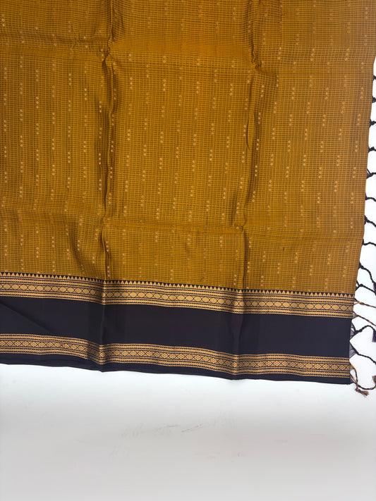Vintage Style Kanjivaram Saree in Earthy Colors