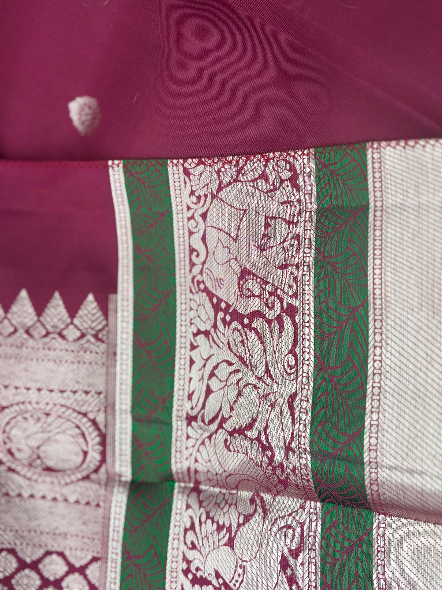 Handwoven Pure Kanjivaram Silk Saree in Evening Wine