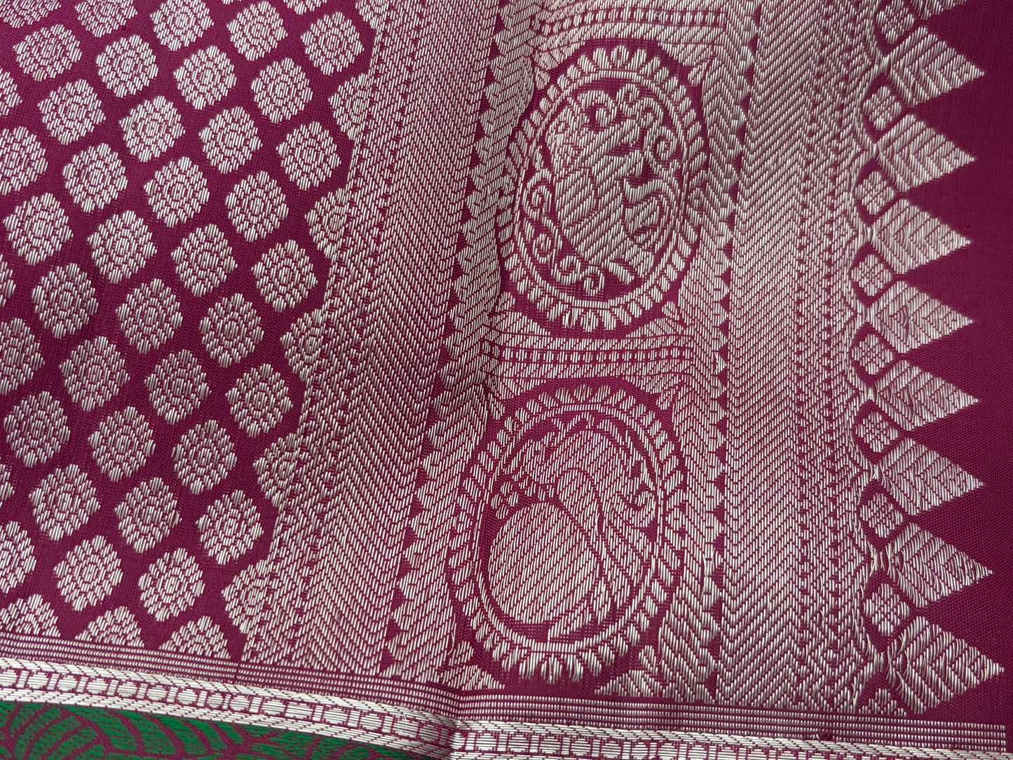 Handwoven Pure Kanjivaram Silk Saree in Evening Wine