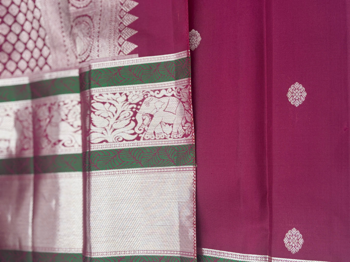 Handwoven Pure Kanjivaram Silk Saree in Evening Wine