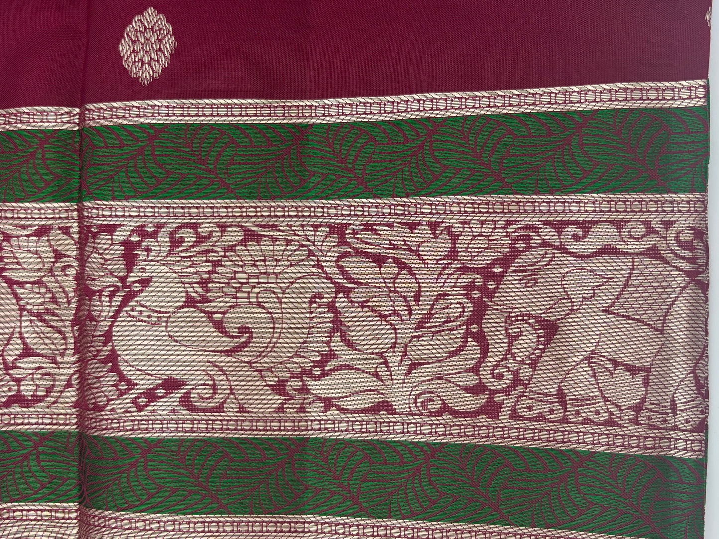 Handwoven Pure Kanjivaram Silk Saree in Evening Wine