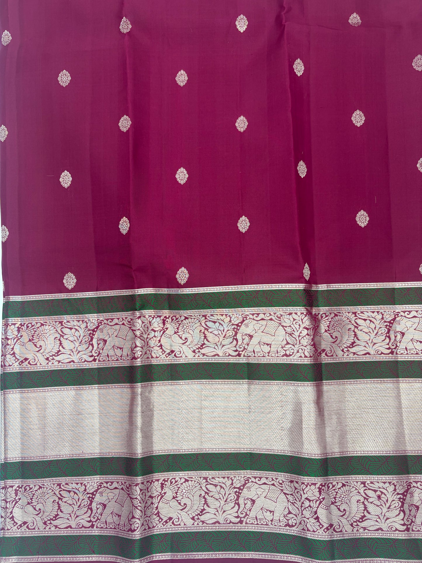 Handwoven Pure Kanjivaram Silk Saree in Evening Wine