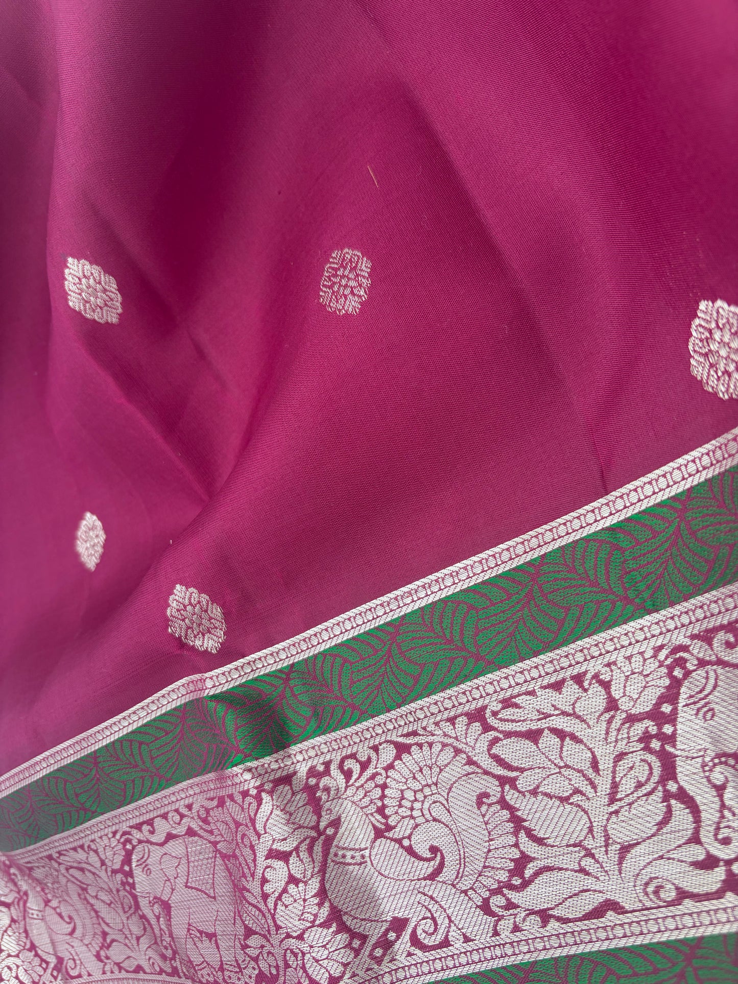 Handwoven Pure Kanjivaram Silk Saree in Evening Wine