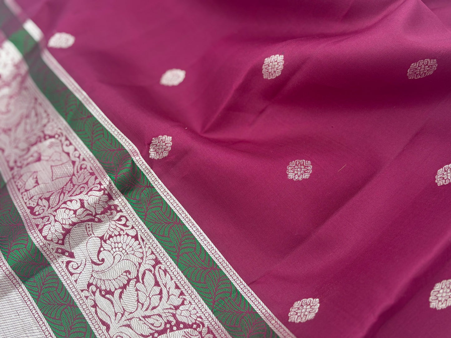Handwoven Pure Kanjivaram Silk Saree in Evening Wine