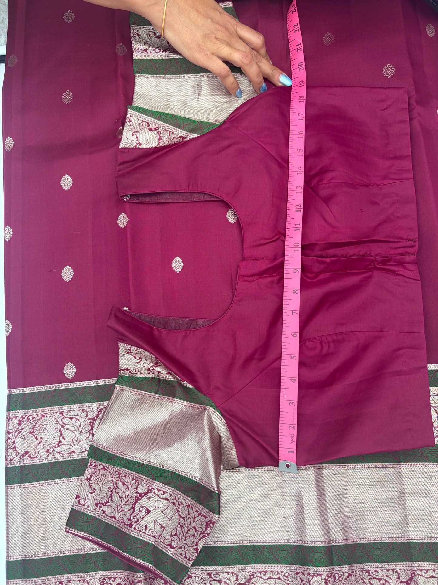 Handwoven Pure Kanjivaram Silk Saree in Evening Wine