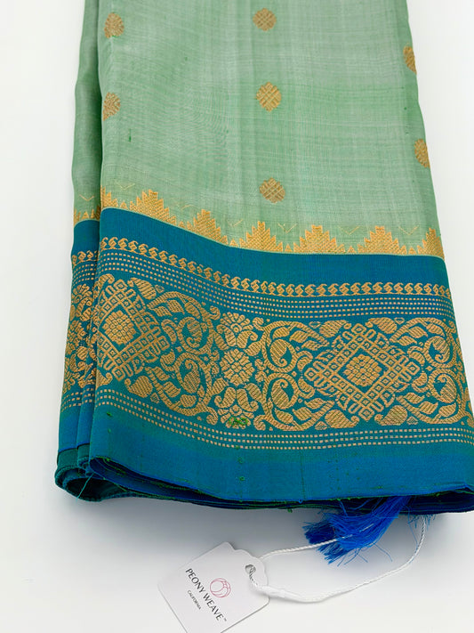 Handwoven Pure Gadwal Silk Saree in Lavender