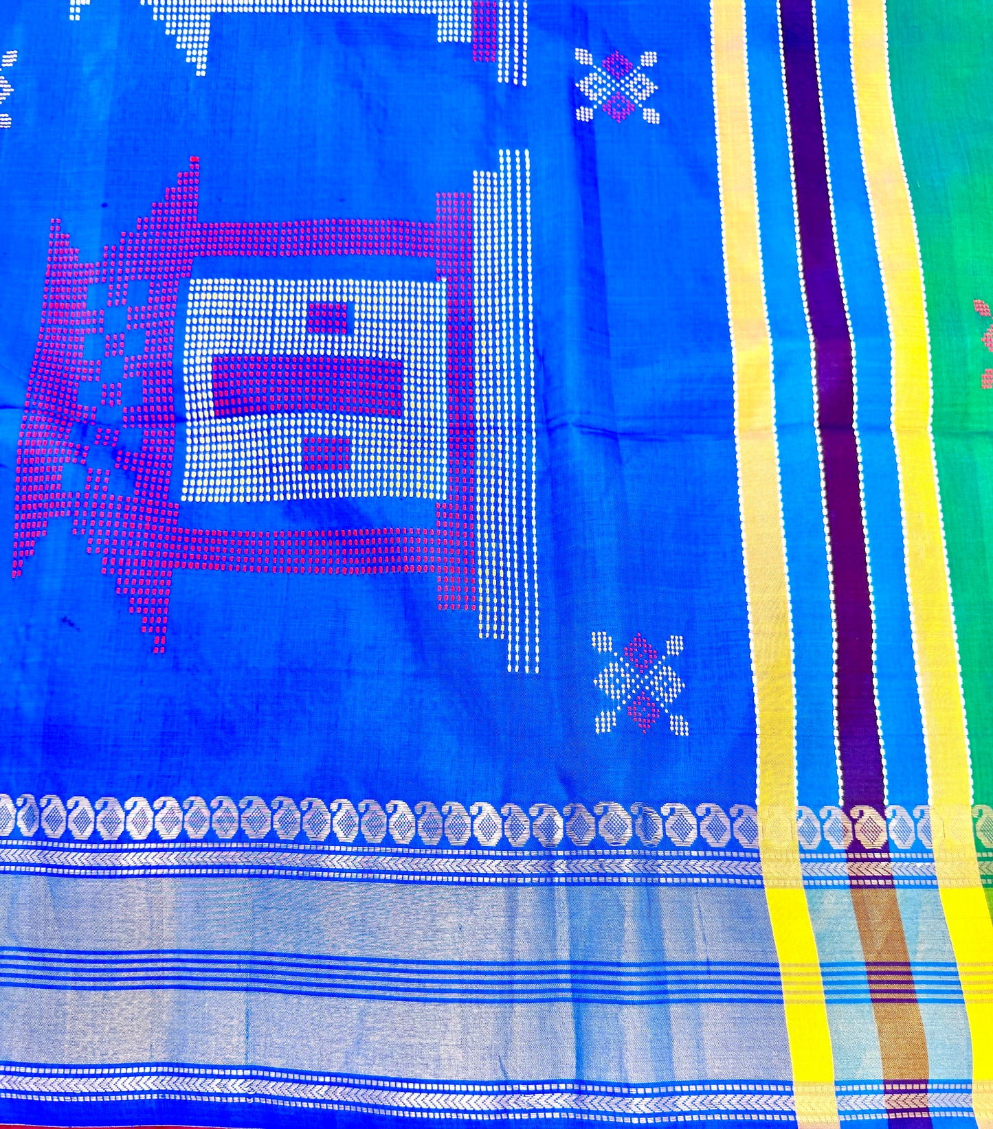 Handwoven Pink Bishnupuri Silk Sare