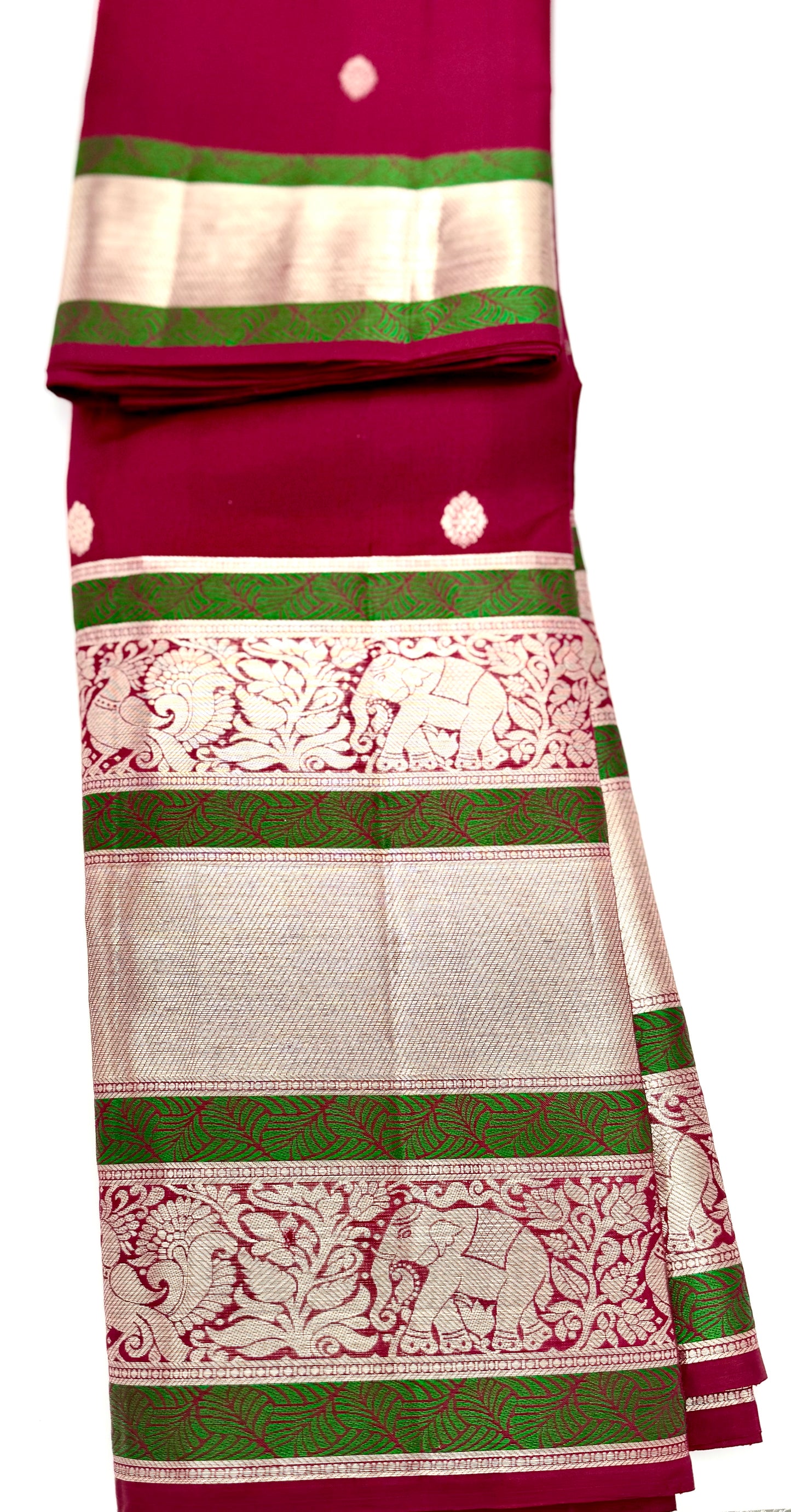 Handwoven Pure Kanjivaram Silk Saree in Evening Wine