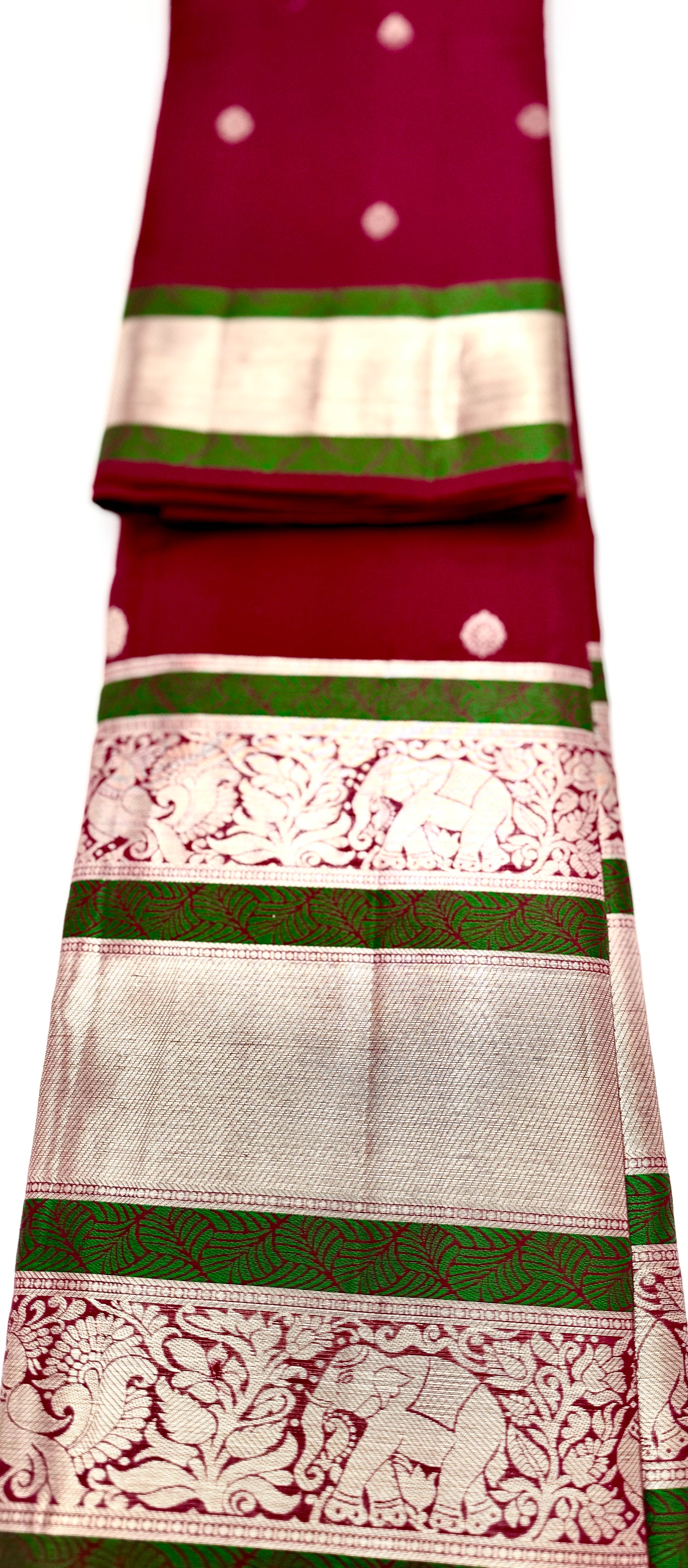 Handwoven Pure Kanjivaram Silk Saree in Evening Wine