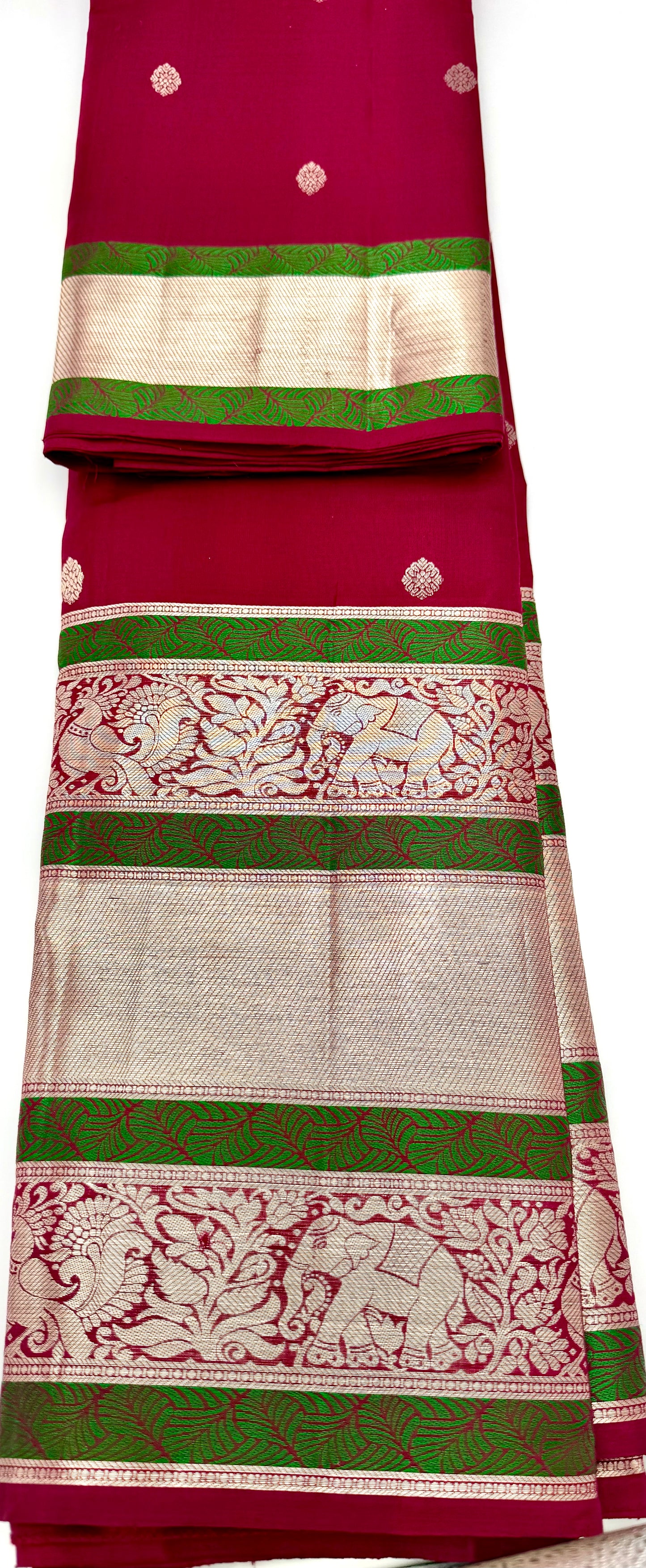 Handwoven Pure Kanjivaram Silk Saree in Evening Wine