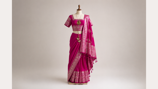 Pink Banarasi Saree